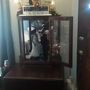 Complete Set: Wood Glass Lighting Casing and Figurines